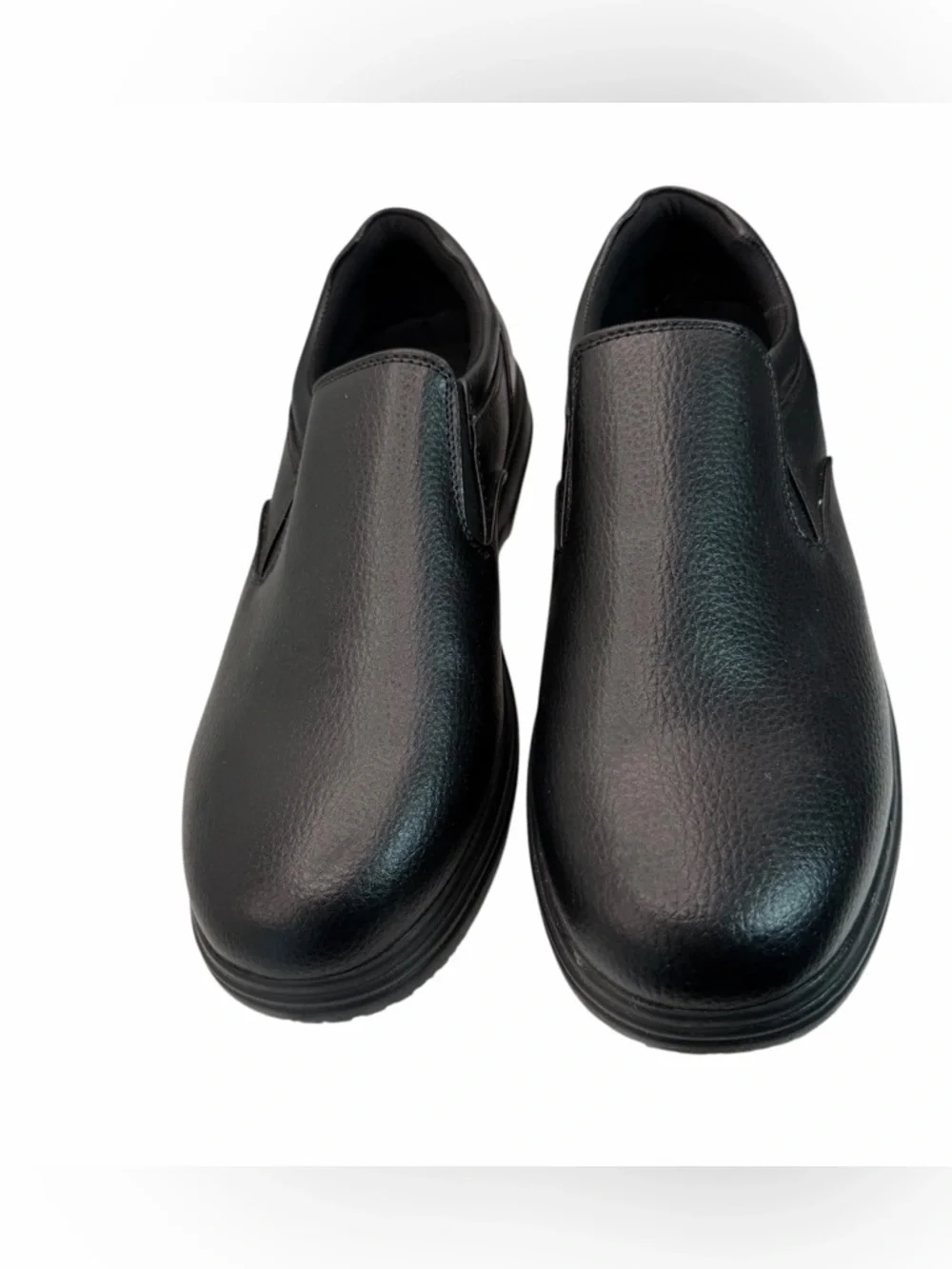 Men’s Black Work Shoes with Orange Accent
